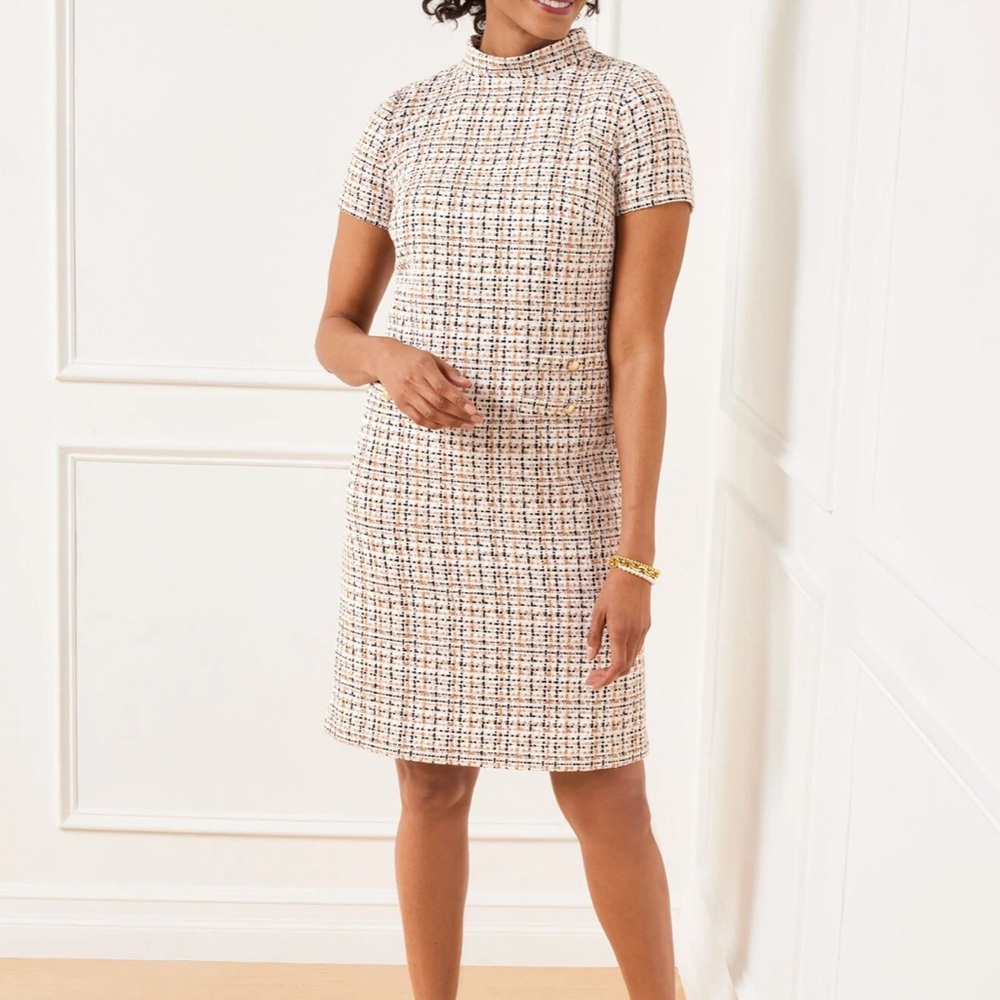 Talbots Tweed Mock Turtleneck Dress. WORN ONCE.